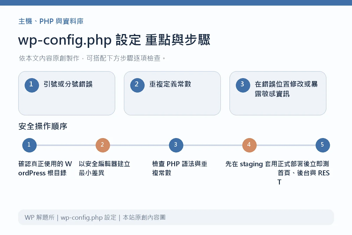 wp-config.php 設定重點與步驟說明圖